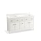 Kohler 60 in. Bathroom Vanity Cabinet With Sinks And Quartz Top in White 35022-0 - alternate 1